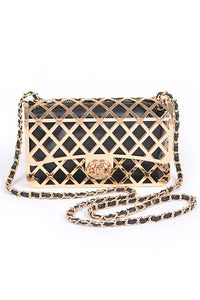 2 In 1 Metal Cage Iconic Shoulder Bag