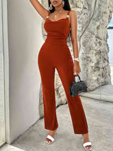 Load image into Gallery viewer, Cowl Neck Sleeveless Jumpsuit